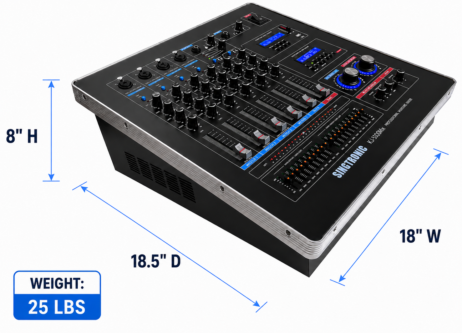 Singtronic KJ-5000Mix Professional Console Digital Karaoke Mixer with HDMI-Arc & Recording Function