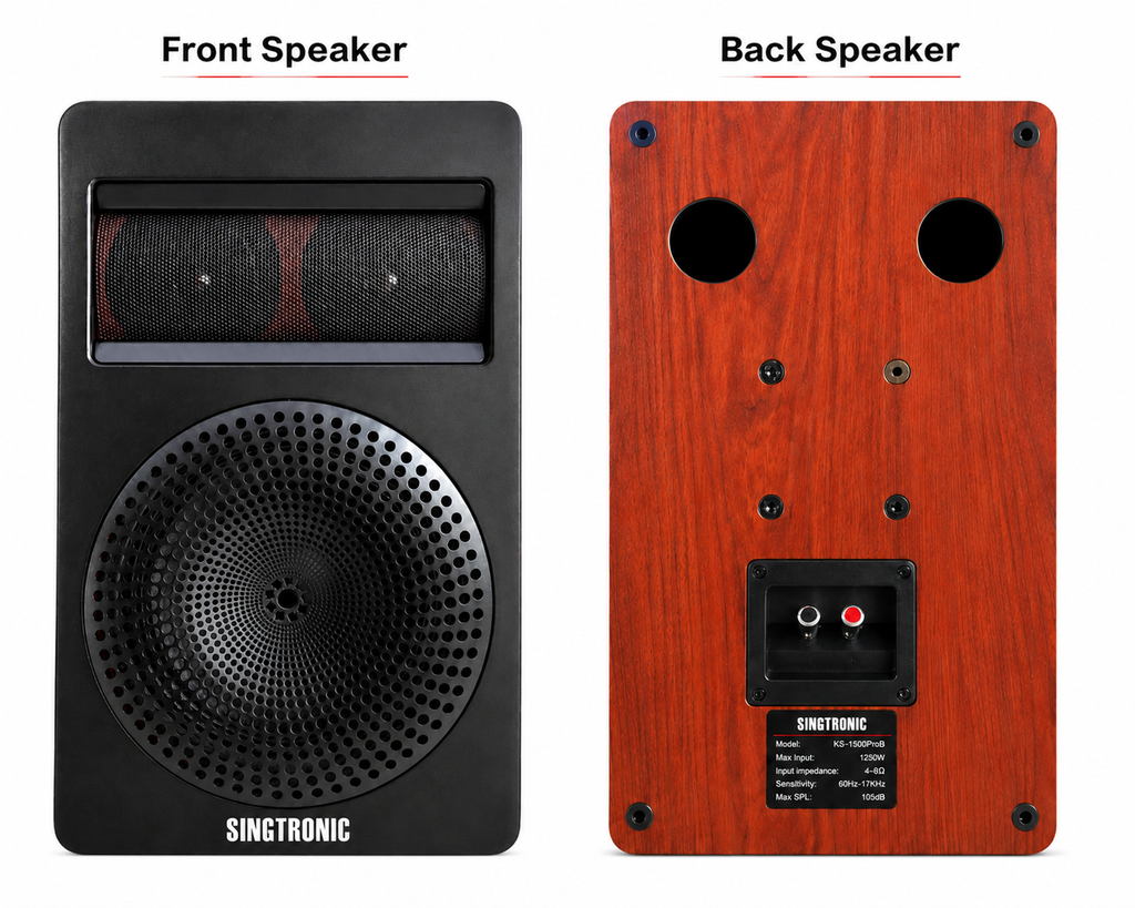Singtronic KS-1500ProB Professional 2500W Vocalist Karaoke Speaker (Pair)
