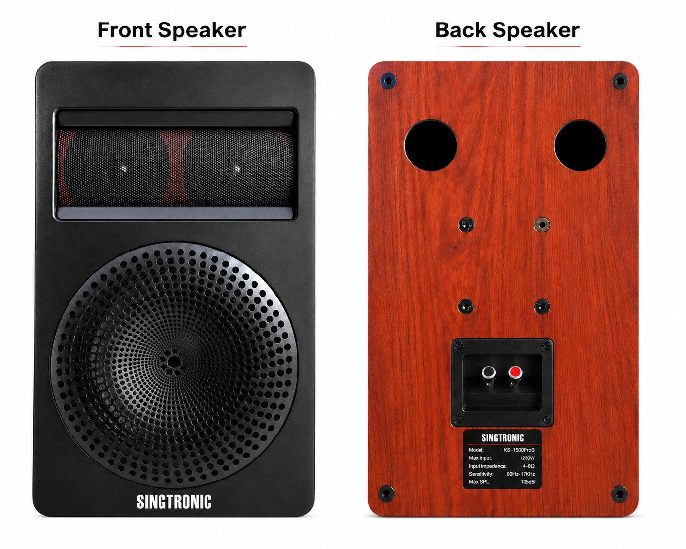 Singtronic KS-1500ProB Professional 2500W Vocalist Karaoke Speaker (Pair)