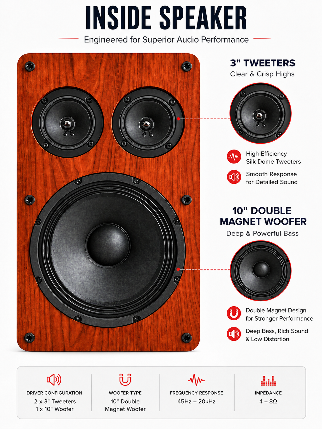 Singtronic KS-1500ProB Professional 2500W Vocalist Karaoke Speaker (Pair)