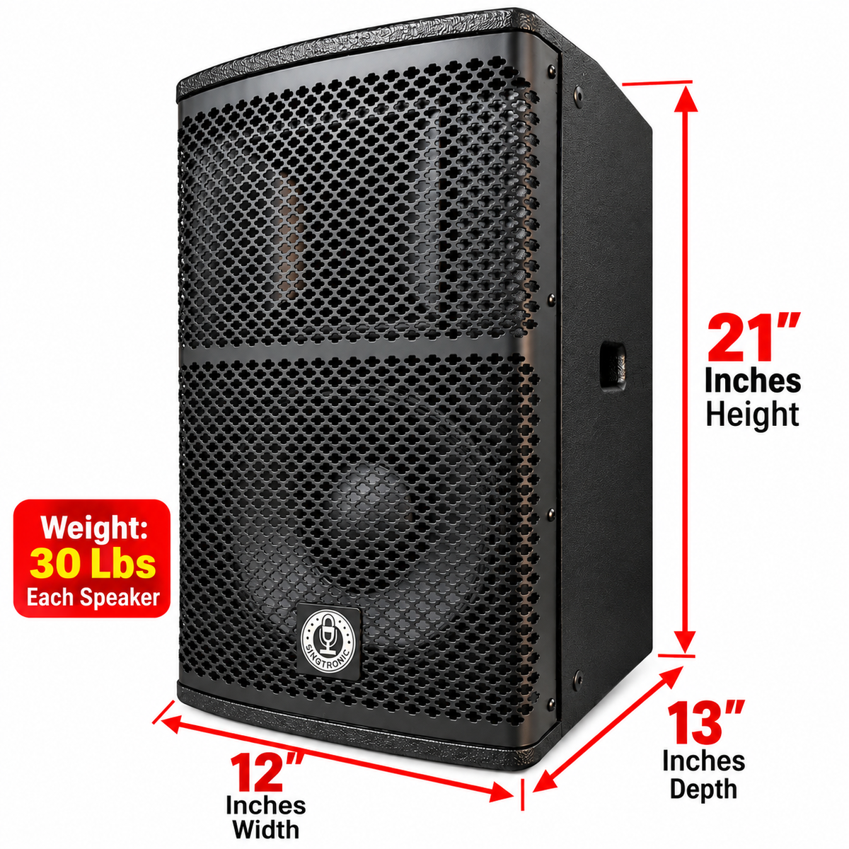 Singtronic KS-2000Pro Professional 3000W Vocalist Karaoke Speaker System (Pair)