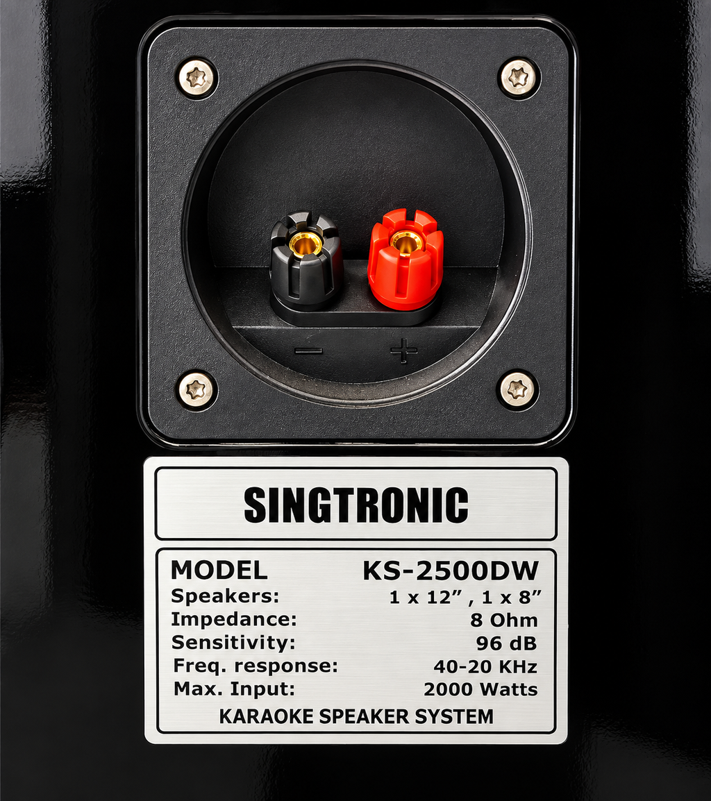 Singtronic KS-2500DW Professional 4000W Vocalist Floor Standing Karaoke Speaker (Pair)