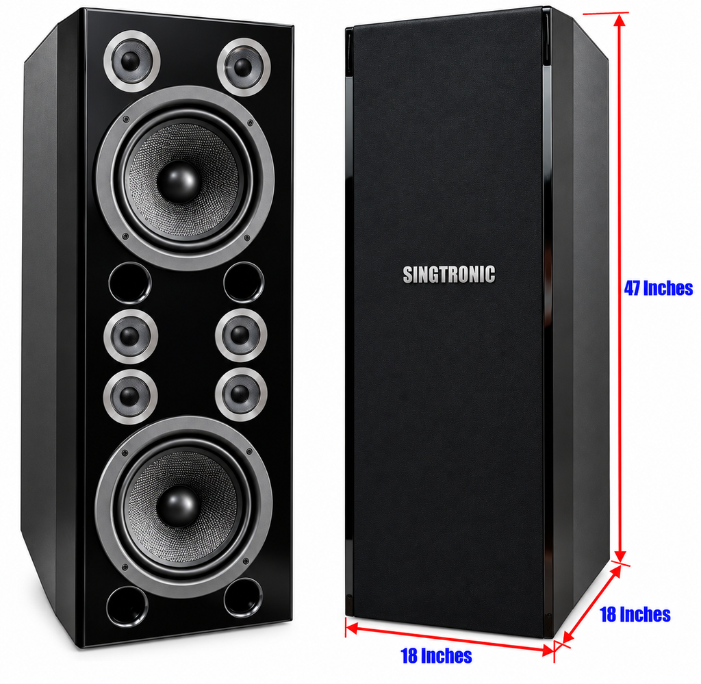 Singtronic KS-3000DW Professional 5000W Vocalist Floor Standing Karaoke Speaker System (Pair)