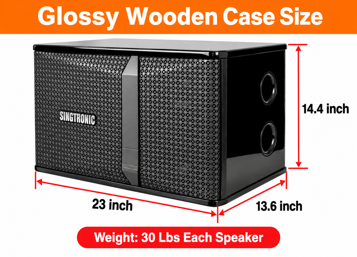 Singtronic KS-3000ProM Professional 3000W Vocalist Piano Karaoke Speaker (Pair)