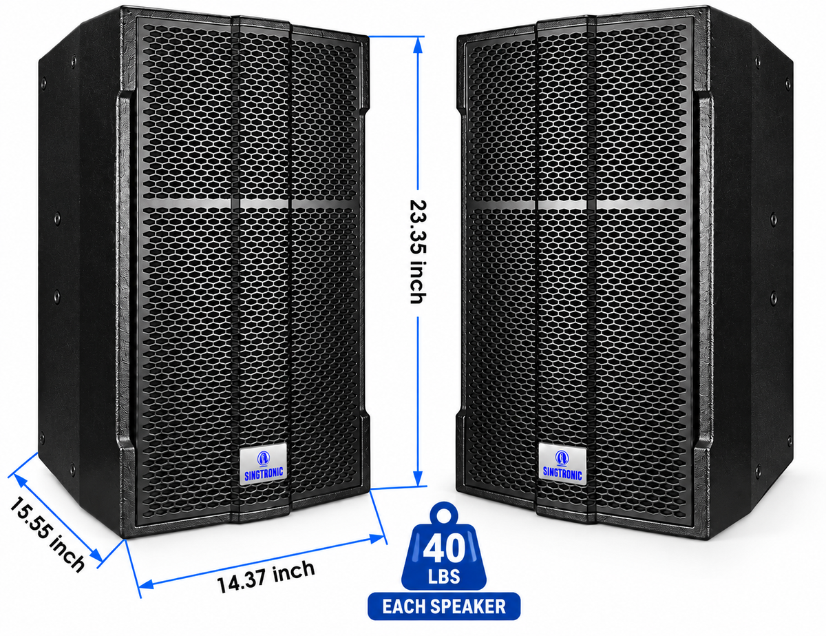 Singtronic KS-4000Pro Professional 4000W Vocalist Karaoke Speaker (Pair)