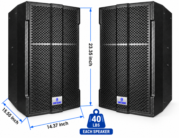 Singtronic KS-4000Pro Professional 4000W Vocalist Karaoke Speaker (Pair)