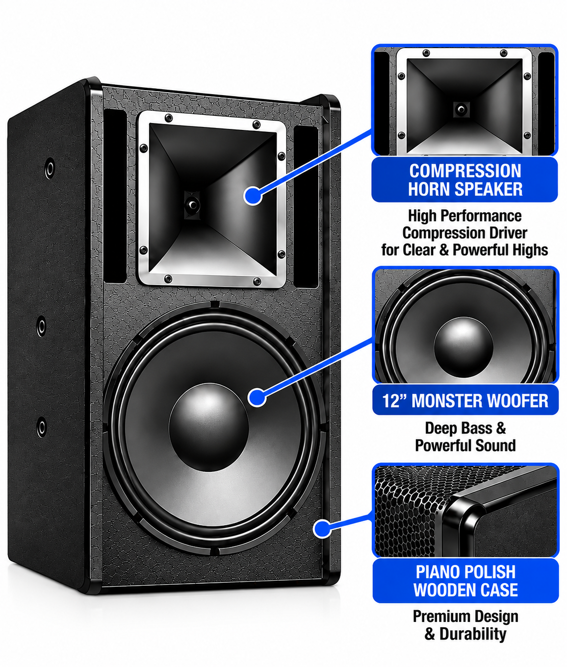 Singtronic KS-5000ProII Professional 5000W Vocalist Karaoke Speaker (Pair)