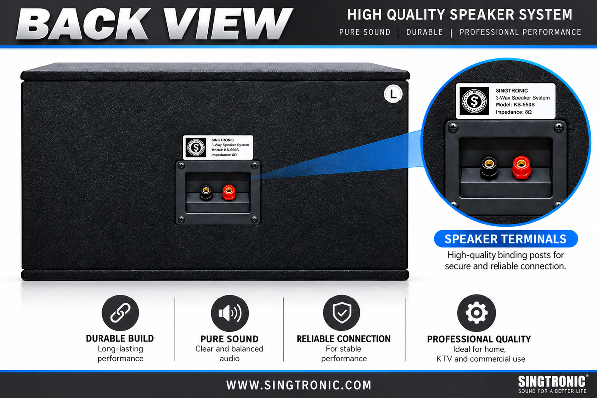 Singtronic KS-550S Professional 1500W Vocalist Karaoke Speaker System (Pair)
