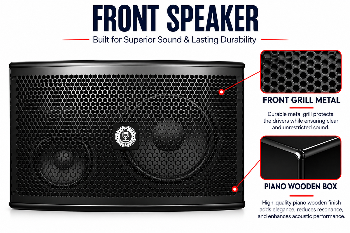 Singtronic KS-550S Professional 1500W Vocalist Karaoke Speaker System (Pair)