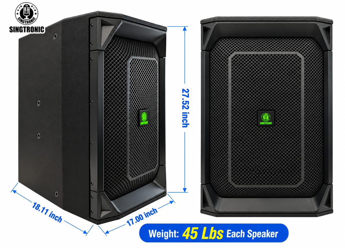 Singtronic KS-6000Pro Professional 6000W Vocalist Karaoke 15" Speaker (Pair)