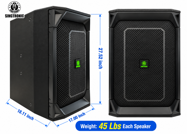 Singtronic KS-6000Pro Professional 6000W Vocalist Karaoke 15" Speaker (Pair)