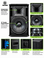 Singtronic KS-6000Pro Professional 6000W Vocalist Karaoke 15" Speaker (Pair)