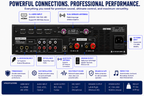 Singtronic KSP-1000Pro Professional 3000W Digital 3 in 1 Karaoke Mixing Amplifier 2 x Anti-feedback Mics.