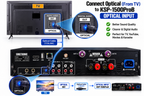 Singtronic KSP-1500ProB Professional 4 in 1 Digital 2500W Karaoke Amplifier W/ Unlimited Youtube Songs by Iphone & Tablets
