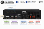 Singtronic KSP-2000Pro Professional Digital 3000W Sound Processor 2 in 1 Mixing Amplifier Karaoke Anti-Feedback
