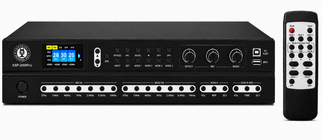 Singtronic KSP-2000Pro Professional Digital 3000W Sound Processor 2 in 1 Mixing Amplifier Karaoke Anti-Feedback
