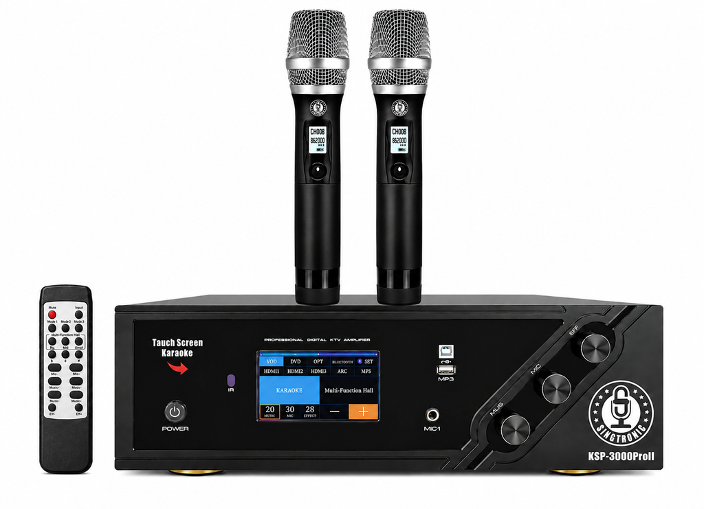 Singtronic KSP-3000ProII Professional 3 in 1 Digital 3000W Karaoke Sound Processor Amplifier