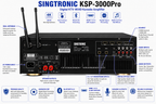 Singtronic KSP-3000Pro Professional 3 in 1 Digital 3000W Karaoke Sound Processor Amplifier