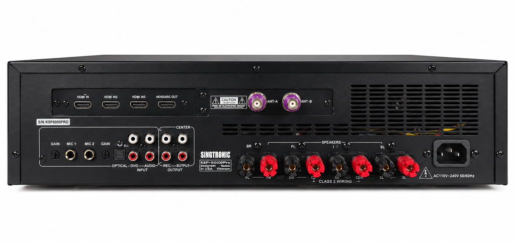 Singtronic KSP-6000Pro Professional 6000W Digital 3 in 1 Karaoke Sound Processor 4 Channels Amplifier
