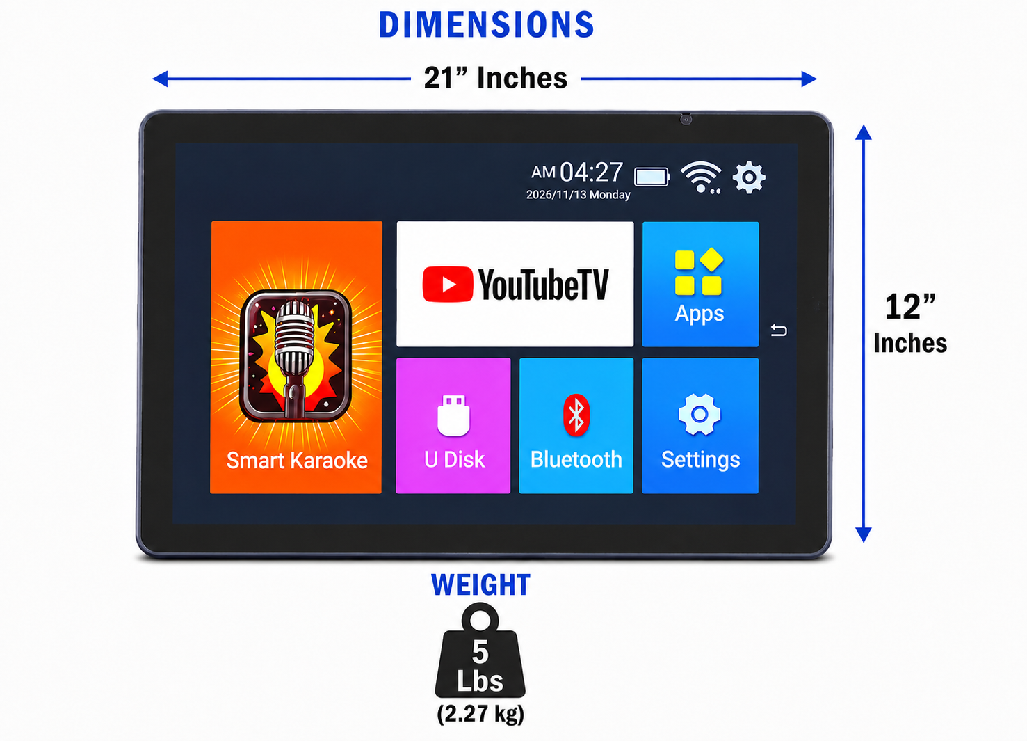 Singtronic BT-1500DSP Professional 15" Karaoke Speaker + KTV-ProK Hard Drive Player Select Songs by Apk.