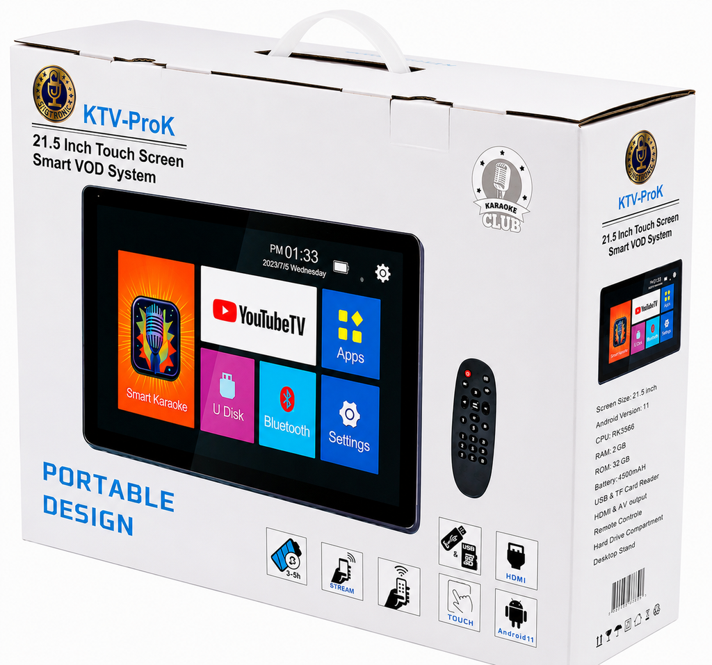 Singtronic KTV-Pro Professional Tablet 21.5" Touch Screen Tablet Smart Player w/o Hard Drive