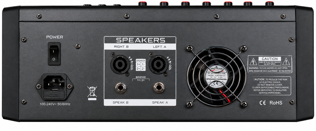 Singtronic PM-1500EQ Professional 3000W Console Board Power Mixer with Equalizer
