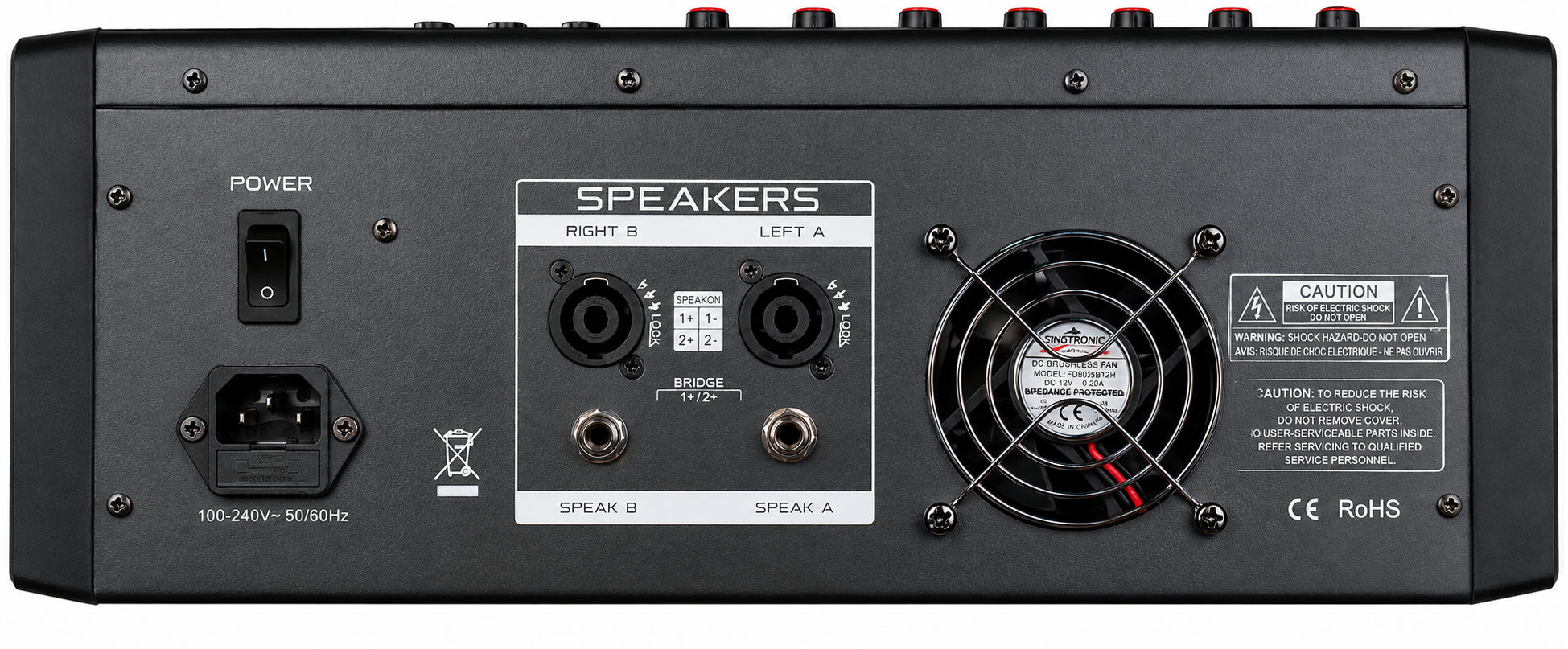 Singtronic PM-1500EQ Professional 3000W Console Board Power Mixer with Equalizer