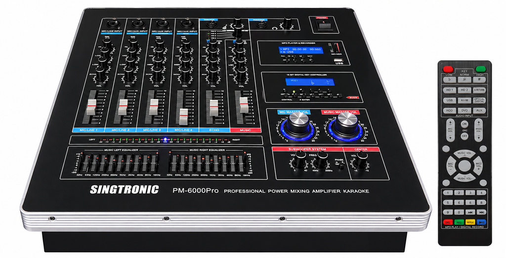 Singtronic PM-6000Pro Professional 6000W Digital Console Mixing Board Karaoke Amplifier