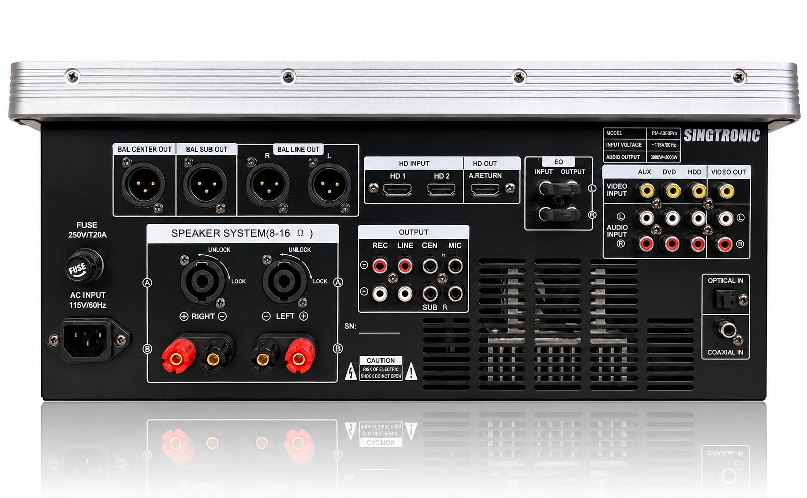 Singtronic PM-6000Pro Professional 6000W Digital Console Mixing Board Karaoke Amplifier
