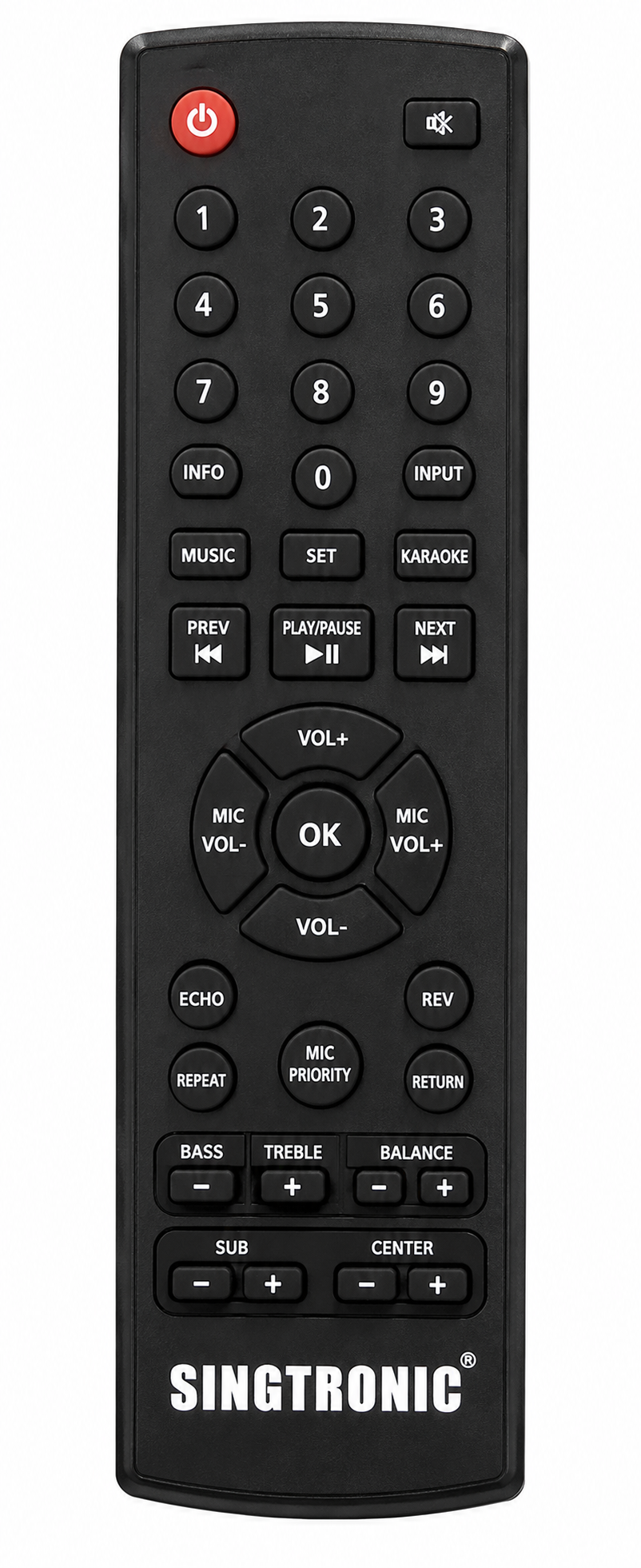 Singtronic BT-0808Pro Portable 500W Bluetooth Karaoke System 2 x Wireless Microphones