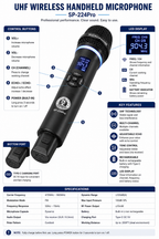 Singtronic SP-224Pro Digital 2 x Wireless Microphone Karaoke System Operated 100% by Batteries