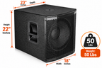 Singtronic SW-1000Pro Professional 1000W Active Power Subwoofer Built in 15" Inches Woofer Top of the Line
