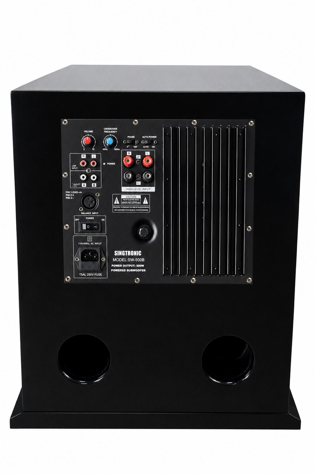 Singtronic SW-500B Professional Power 500 WattsS Pre-Amplifier Sub-Woofer both XLR & RCA Input