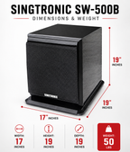 Singtronic SW-500B Professional Power 500 WattsS Pre-Amplifier Sub-Woofer both XLR & RCA Input