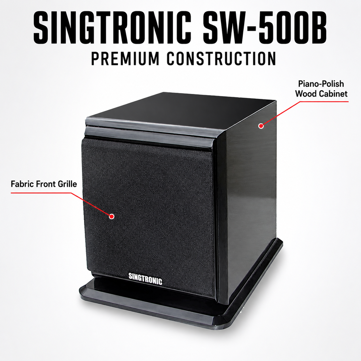 Singtronic SW-500B Professional Power 500 WattsS Pre-Amplifier Sub-Woofer both XLR & RCA Input