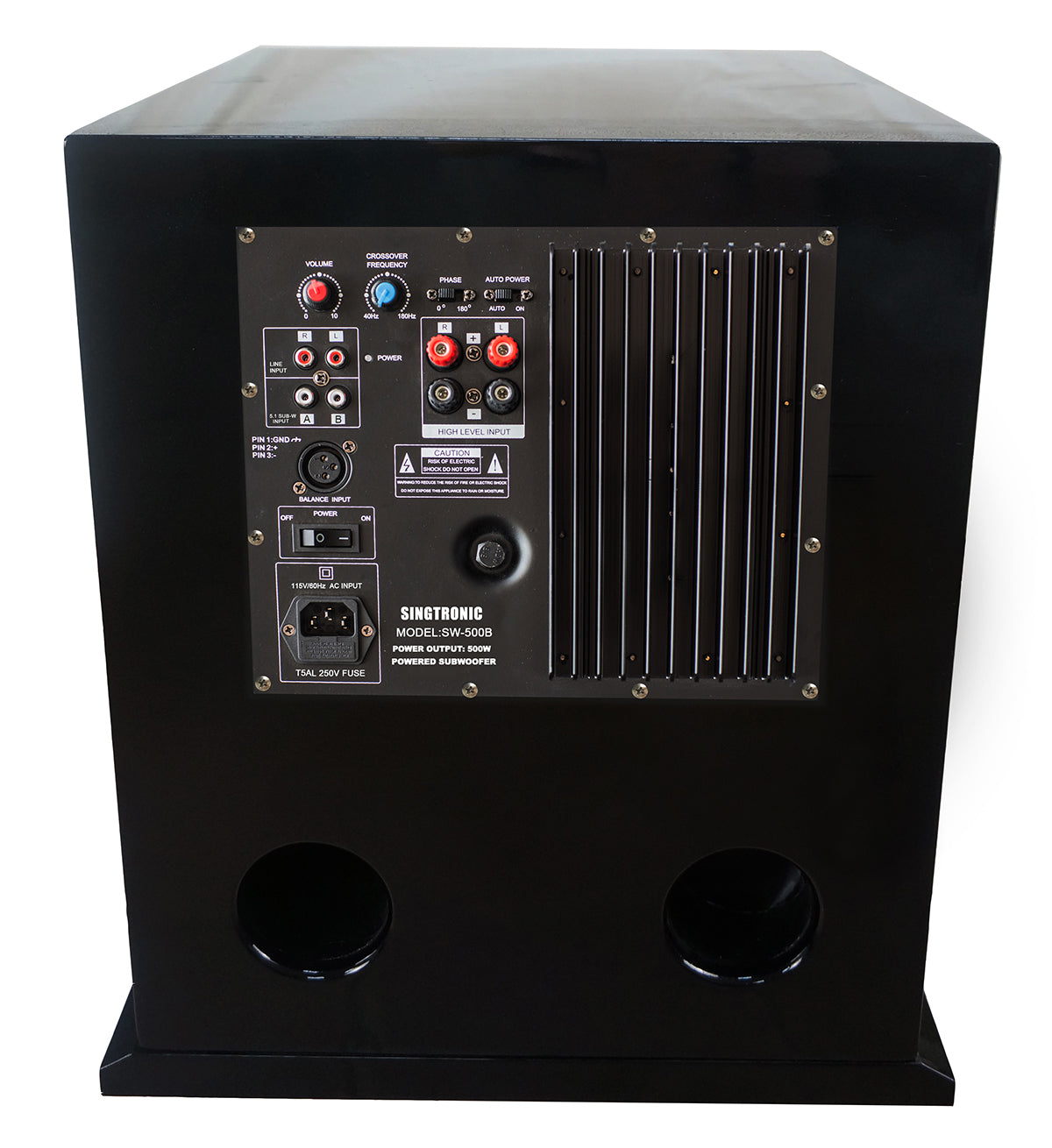 Singtronic KS-1500Pro Professional 1750W + 1750W Vocalist Karaoke Speaker + Singtronic SW-500B Power Subwoofer