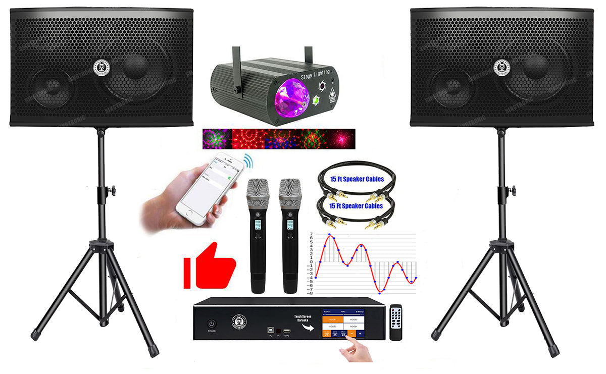 Singtronic 2500W Youtube Karaoke System Built in Anti-Feedback Microphones