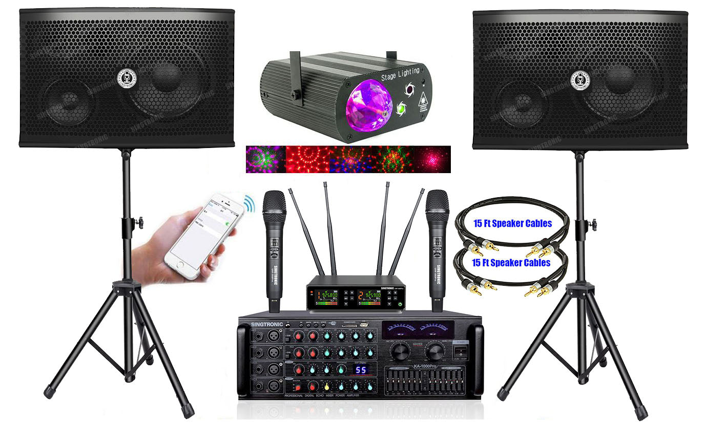 Professional Karaoke System 2000W via Youtube Unlimitted Songs by Apps