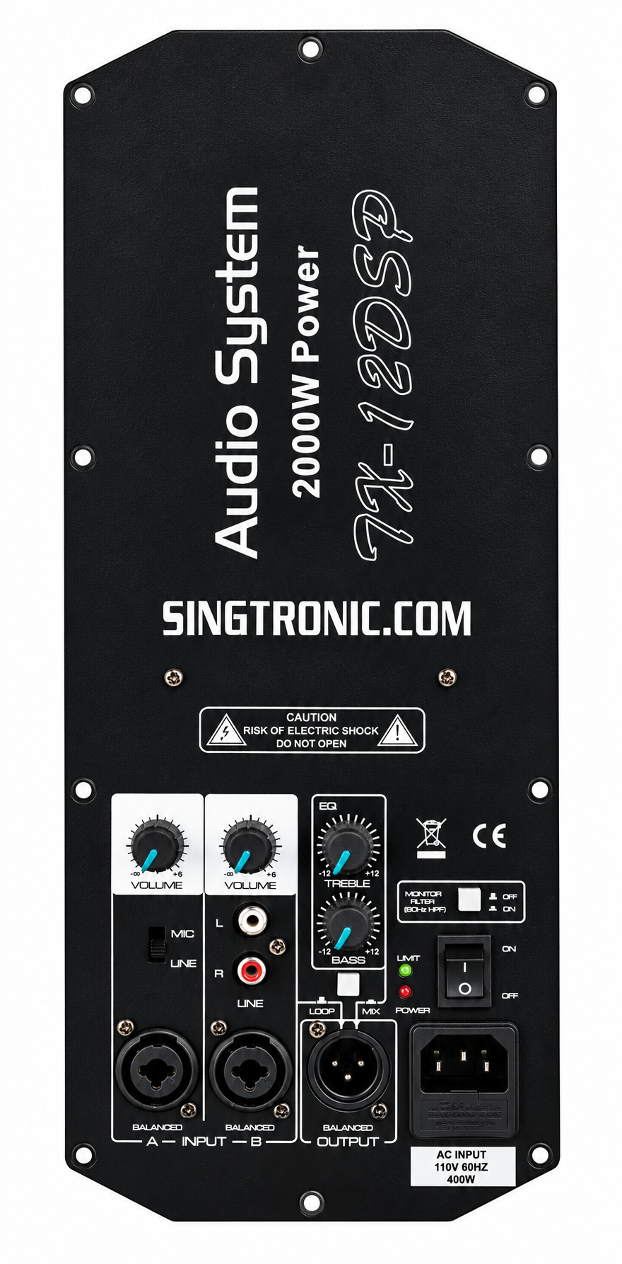 Singtronic TX-12DSP Professional 4000W Self-Power Karaoke Speaker System (Pair)
