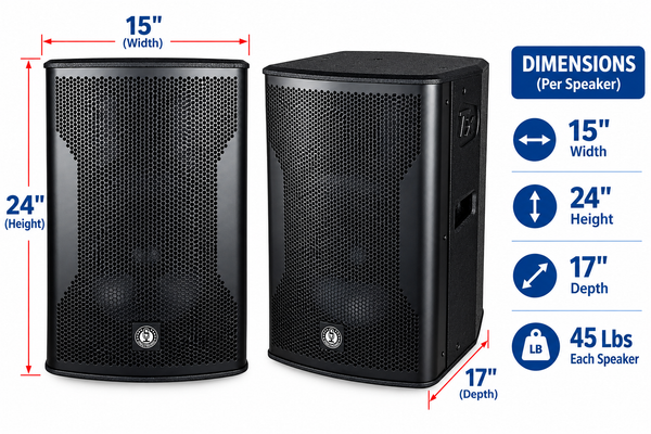 Singtronic TX-12DSP Professional 4000W Self-Power Karaoke Speaker System (Pair)