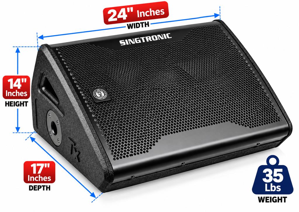 Singtronic TX-12M-DSP Professional 2000W Powered Monitor Speaker System