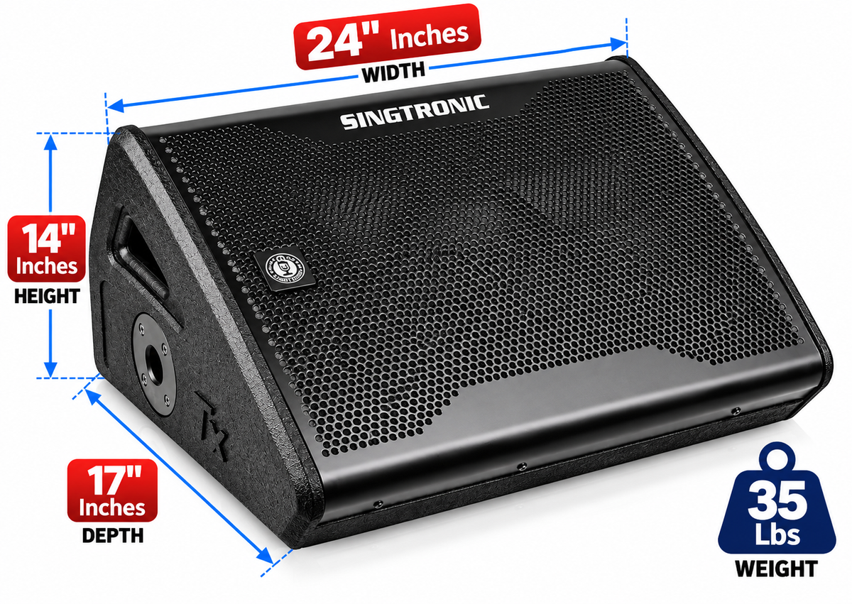 Singtronic TX-12M-DSP Professional 2000W Powered Monitor Speaker System