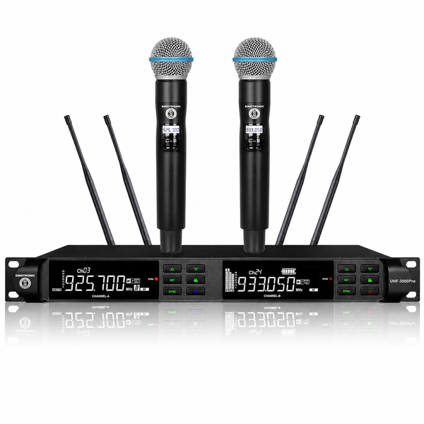 Singtronic UHF-3000Pro Professional True Diversity 2 x Wireless Microphone