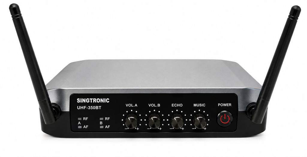 Singtronic UHF-350BT Professional Digital 2 x Wireless Microphone Karaoke Built in Echo Control