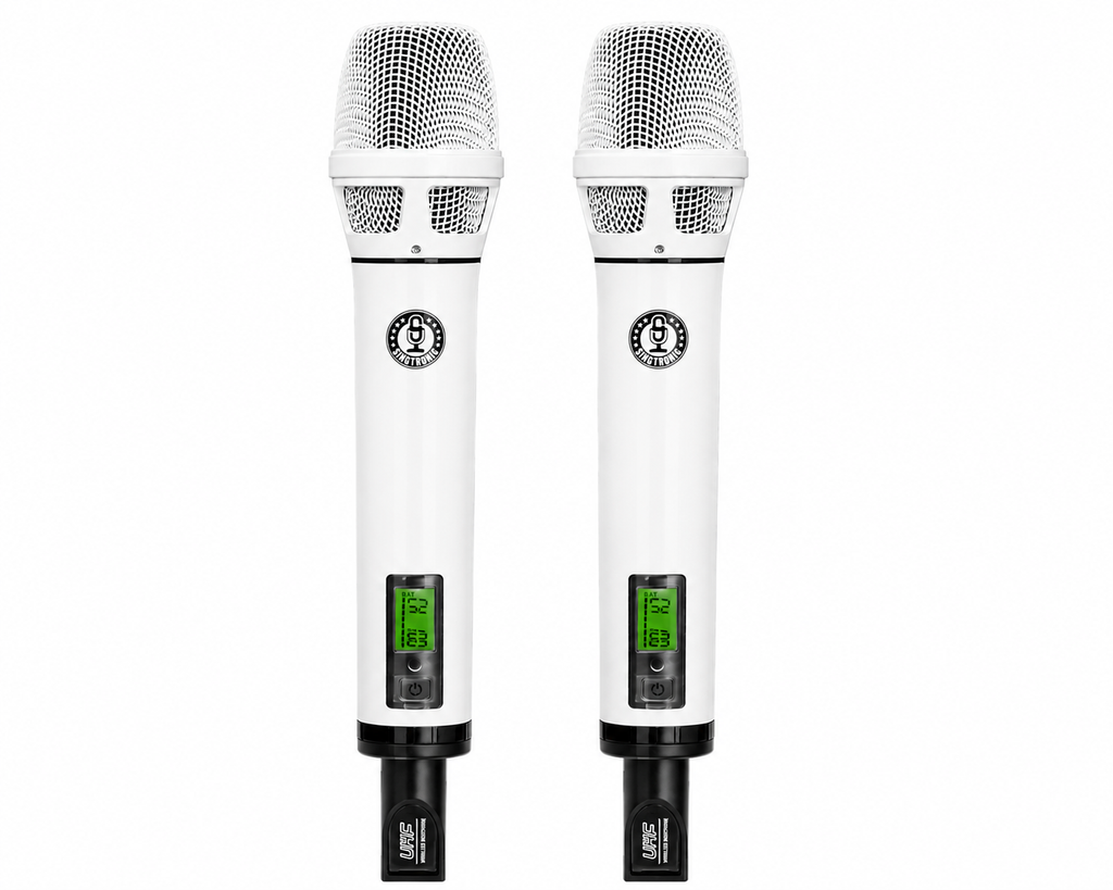 Singtronic UHF-4000Pro-White Professional Digital Dual PLL Wireless Microphone System