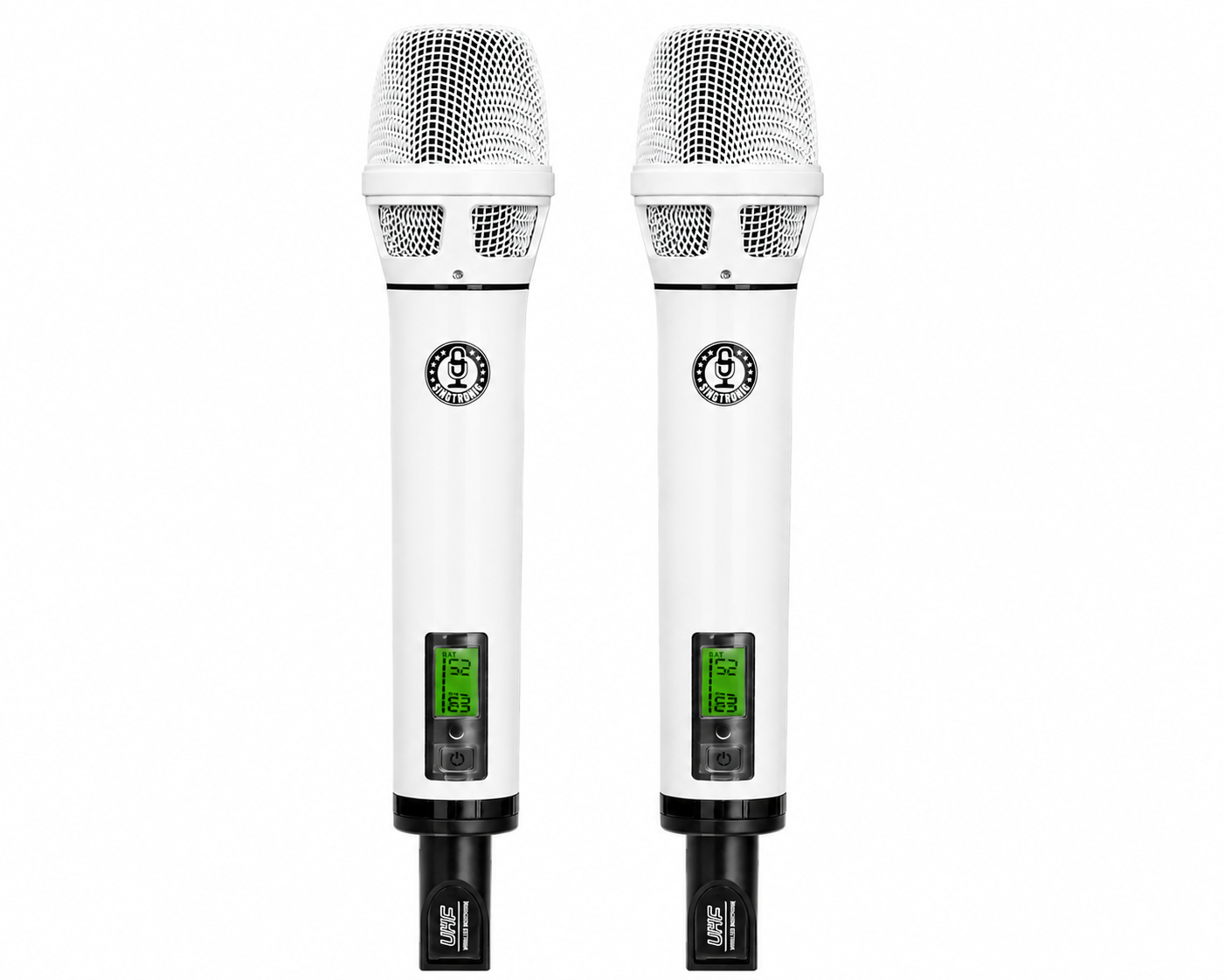 Singtronic UHF-4000Pro-White Professional Digital Dual PLL Wireless Microphone System