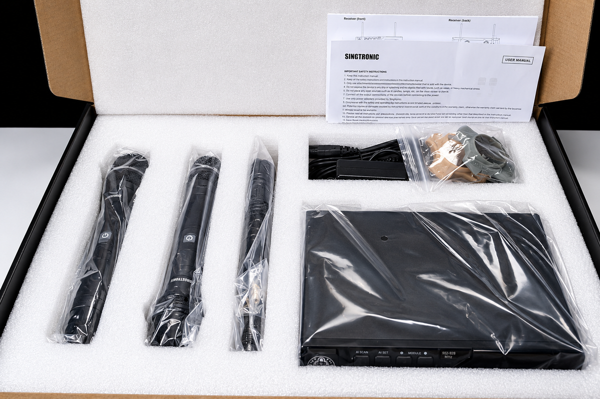Singtronic True Diversity UHF-5000Pro Professional 900Mhz Dual Wireless Microphone Karaoke
