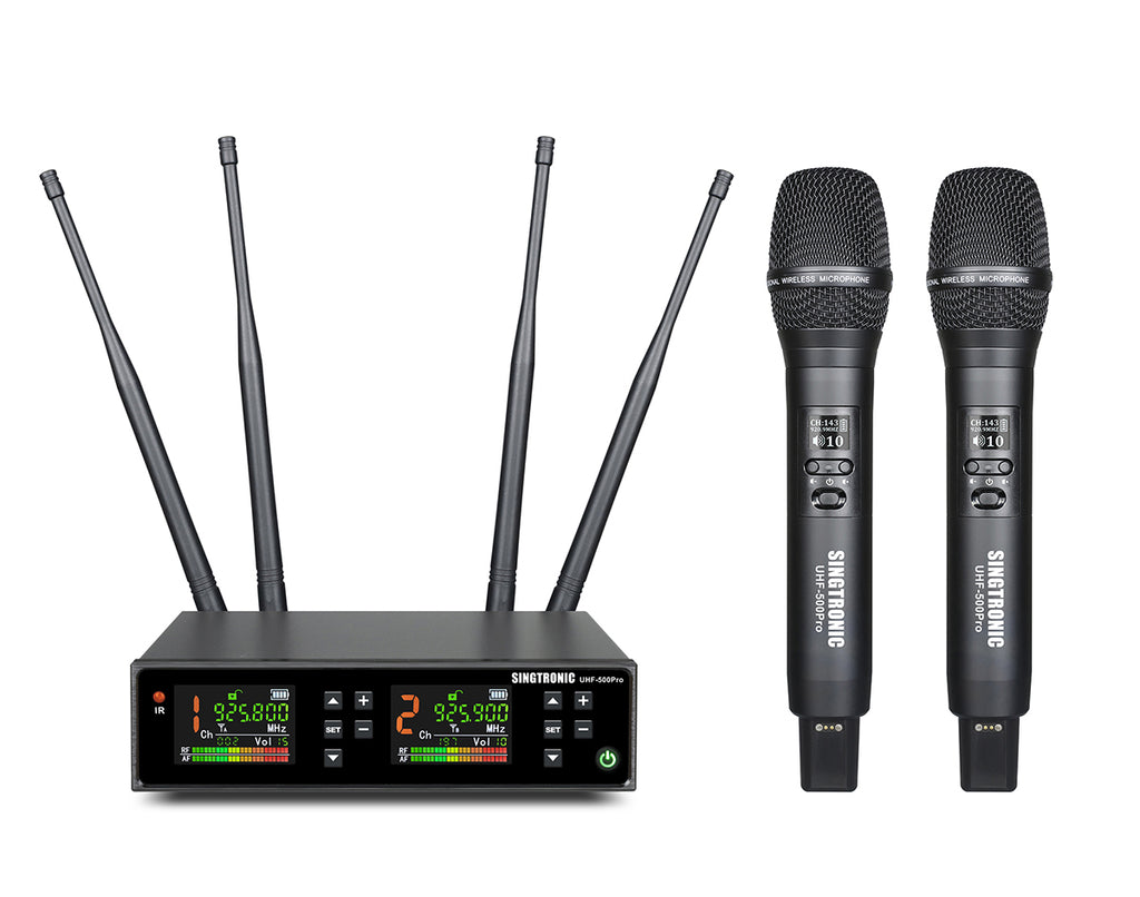 Singtronic UHF-500Pro Professional Digital True Diversity Dual Wireless Microphone Karaoke System