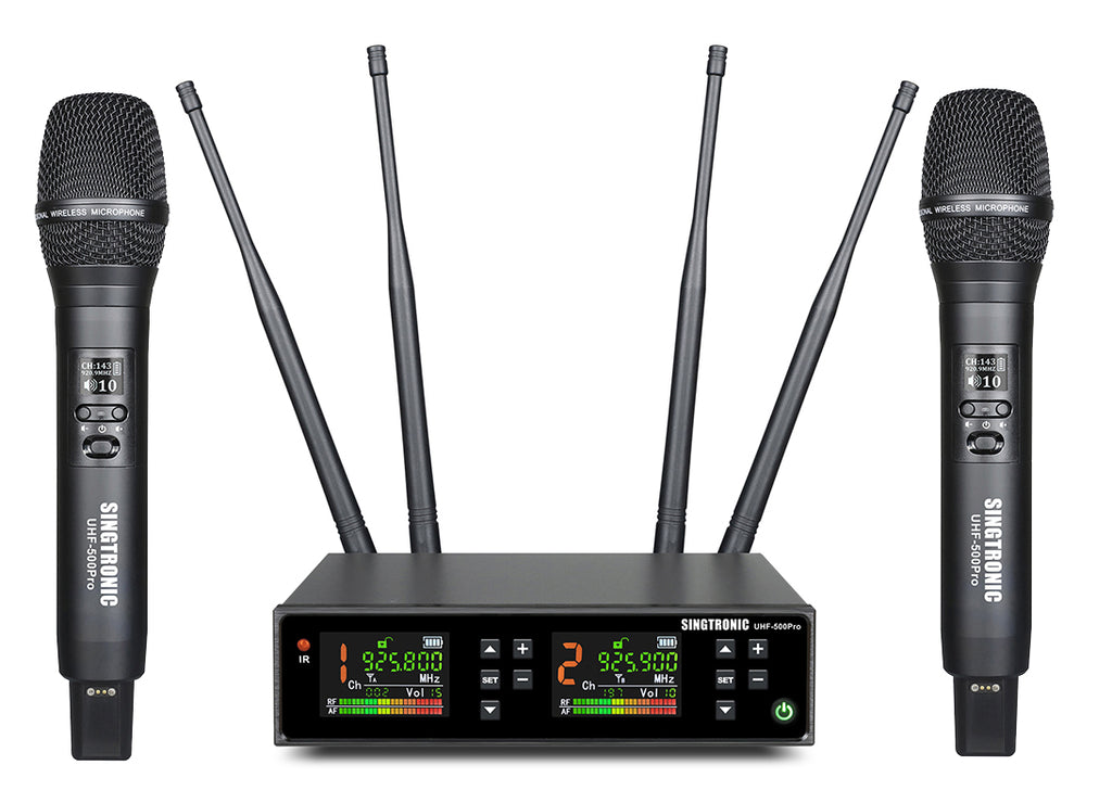 Singtronic UHF-500Pro Professional Digital True Diversity Dual Wireless Microphone Karaoke System
