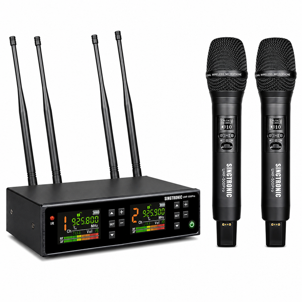 Singtronic UHF-500Pro Professional Digital True Diversity Dual Wireless Microphone Karaoke System